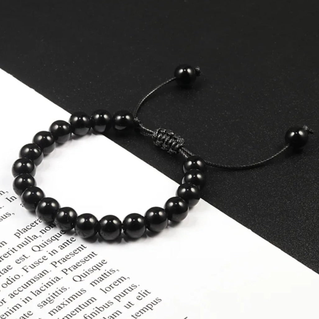 PULSERA BLACK BEADS