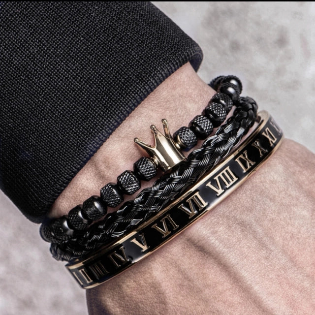 SET PULSERAS BLACK KING