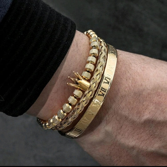 SET PULSERAS GOLDEN KING